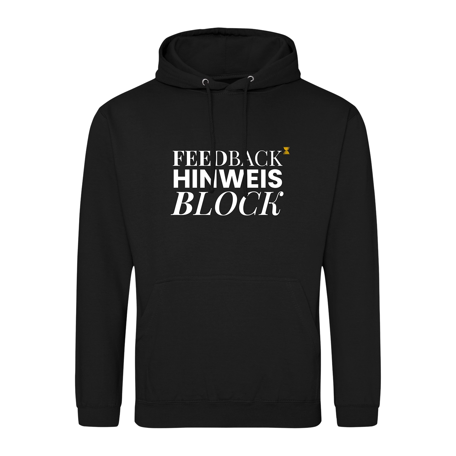 Hoodie "Feedback Hinweis Block"