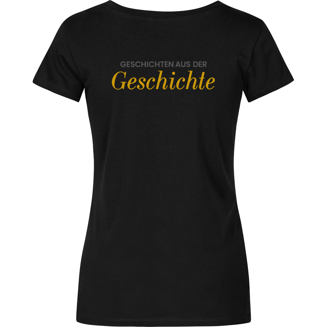 GeschichteFM GeschichteFM - Logo T-Shirt Damenshirt schwarz
