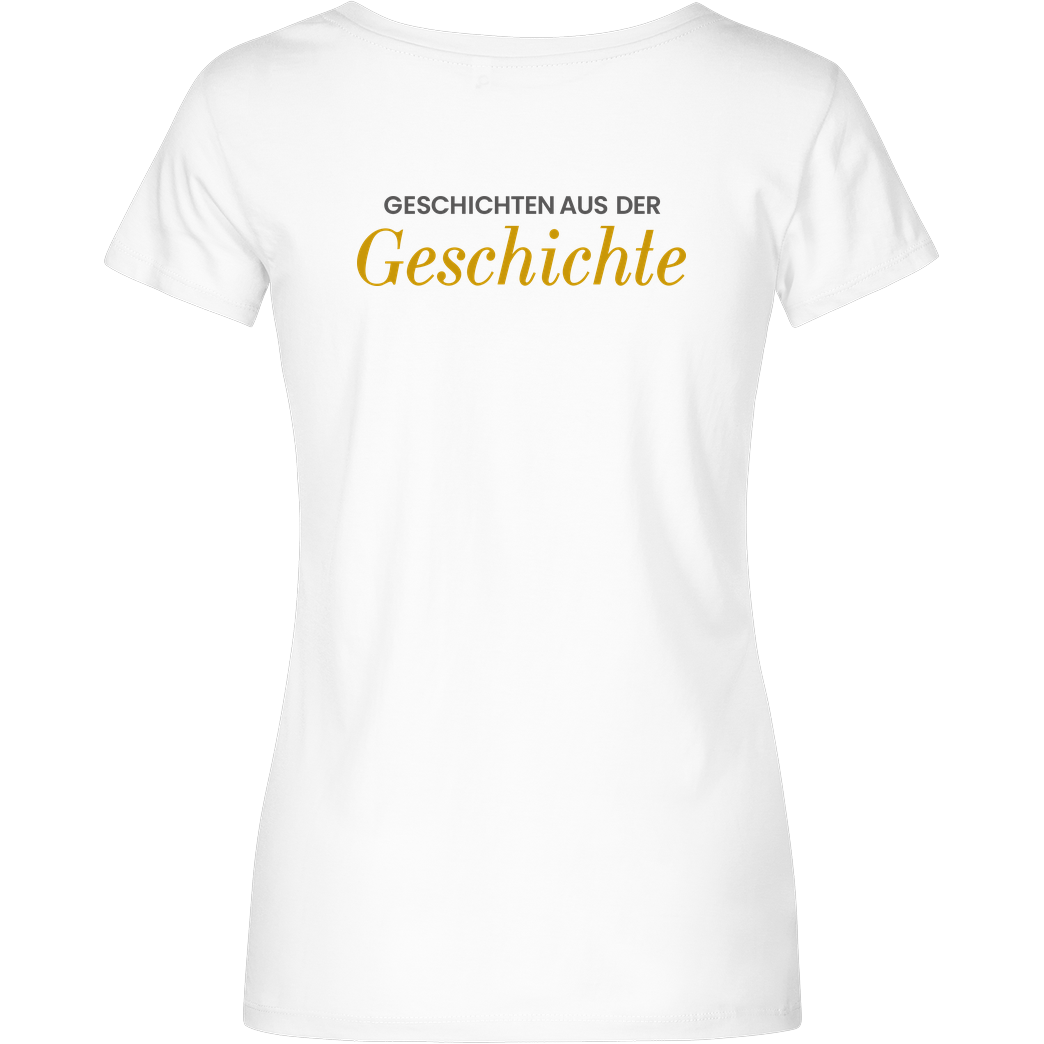 GeschichteFM GeschichteFM - Logo T-Shirt Damenshirt weiss