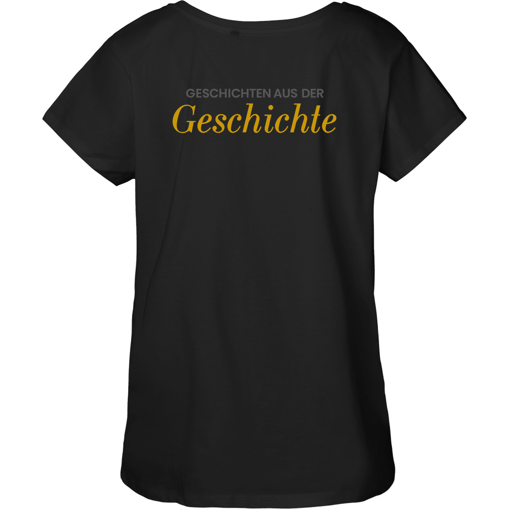 GeschichteFM GeschichteFM - Logo T-Shirt Fairtrade Loose Fit Girlie - schwarz