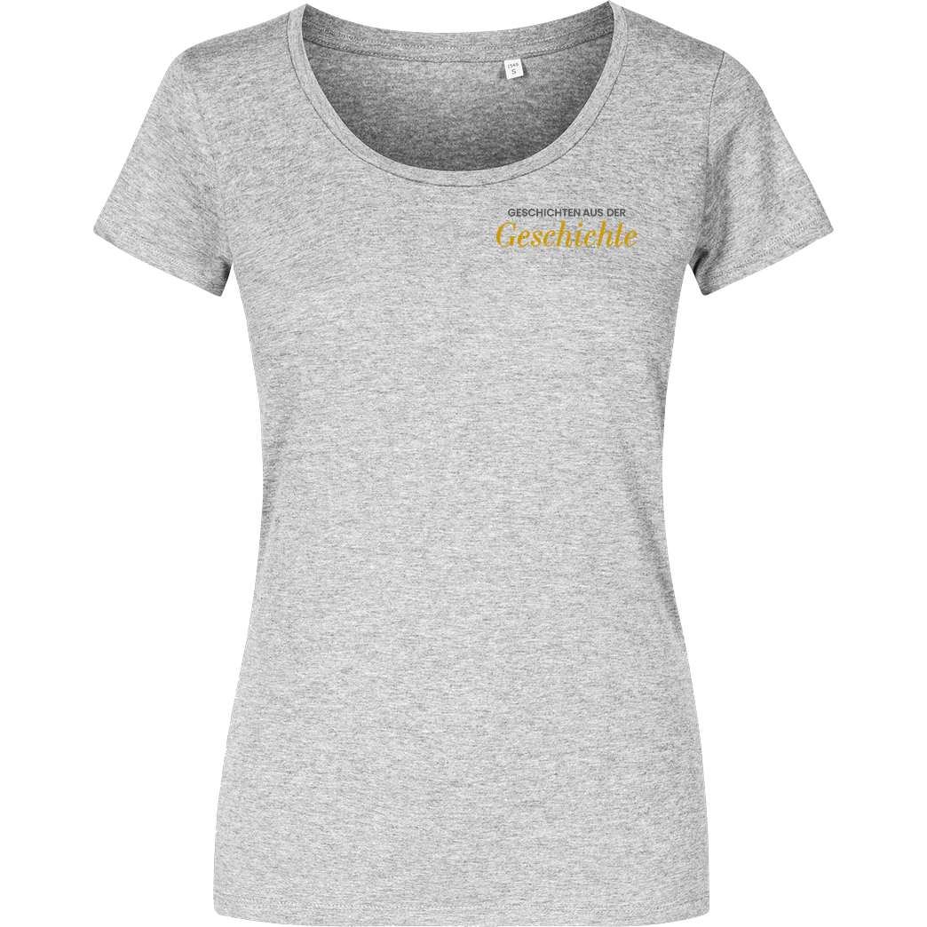 GeschichteFM GeschichteFM - Schriftzug T-Shirt Damenshirt heather grey