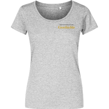 GeschichteFM - Schriftzug Damenshirt heather grey