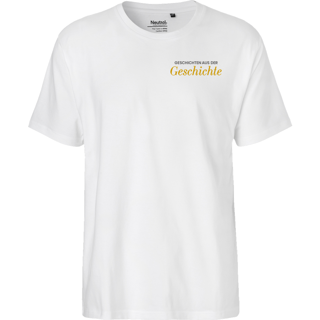 GeschichteFM GeschichteFM - Schriftzug T-Shirt Fairtrade T-Shirt - weiß