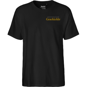 GeschichteFM - Schriftzug Fairtrade T-Shirt - schwarz