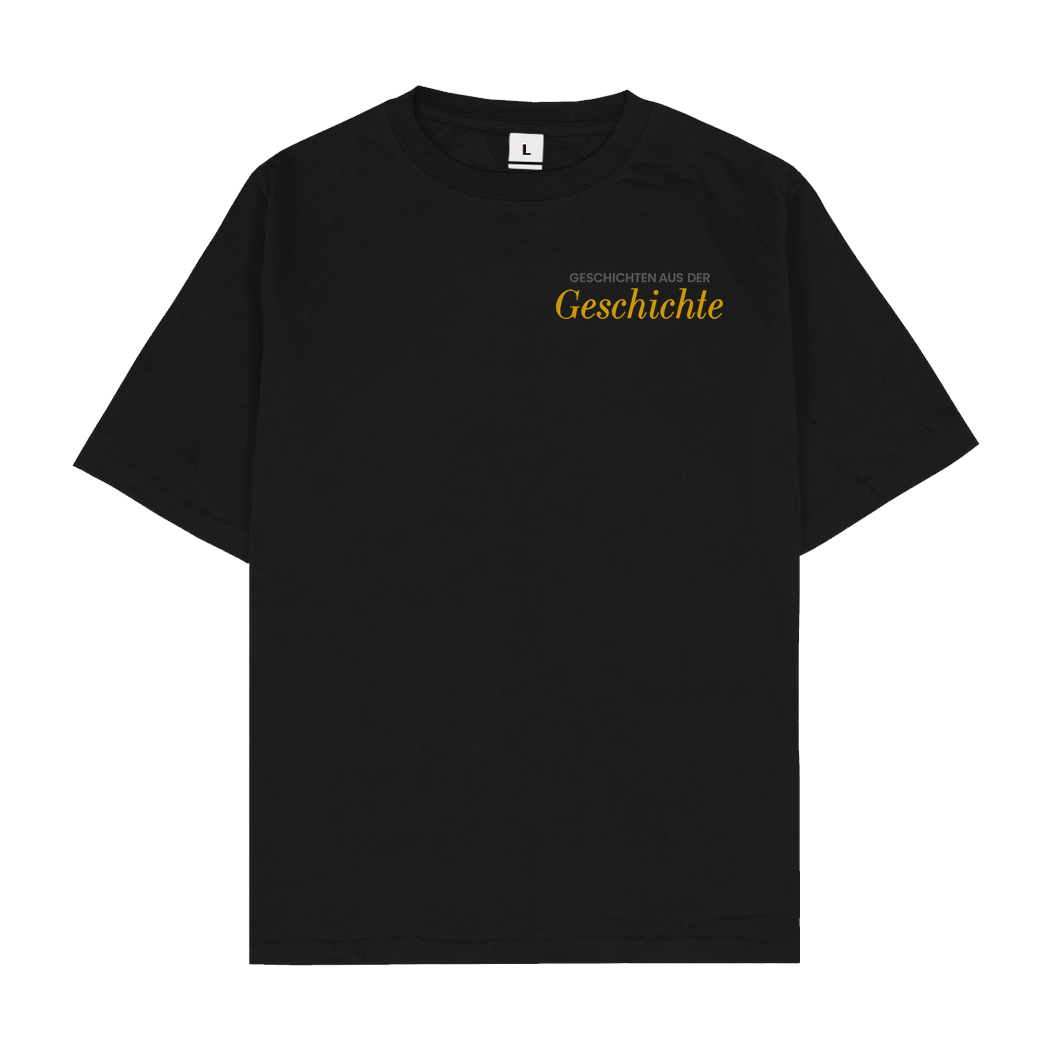 GeschichteFM GeschichteFM - Schriftzug T-Shirt Oversize T-Shirt - Schwarz