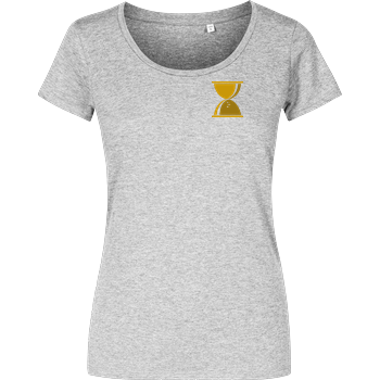 Geschichten aus der Geschichte - Logo Einseitig Damenshirt heather grey