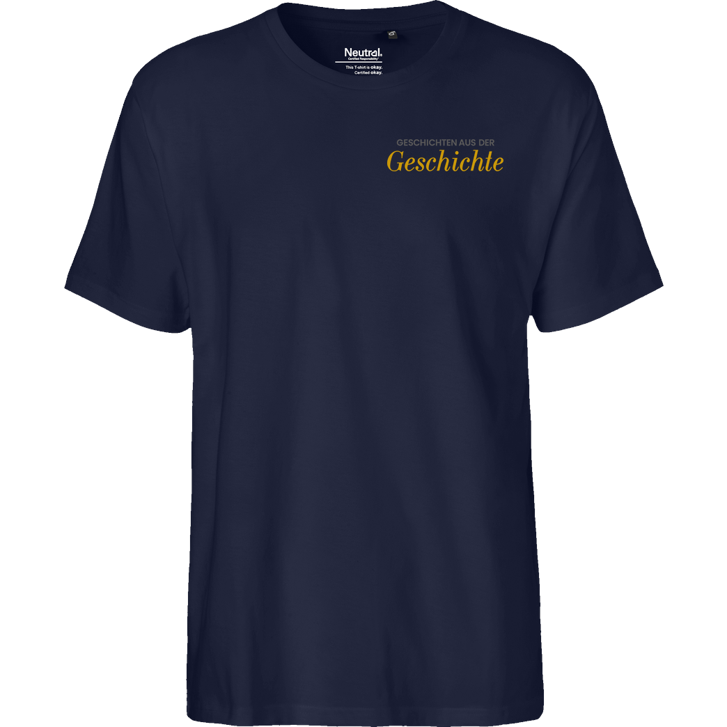 GeschichteFM GeschichteFM - Schriftzug T-Shirt Fairtrade T-Shirt - navy