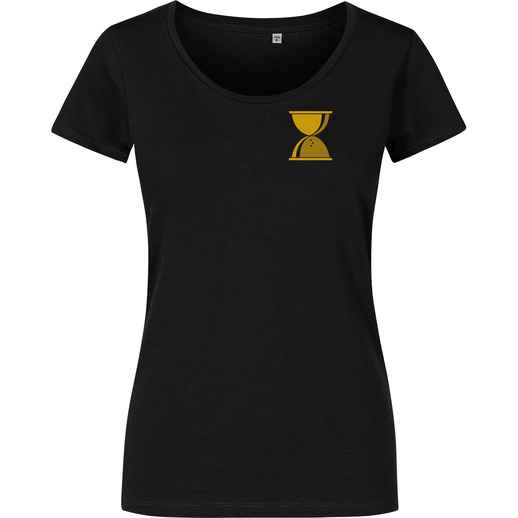 GeschichteFM Geschichten aus der Geschichte - Logo Einseitig T-Shirt Girlshirt schwarz